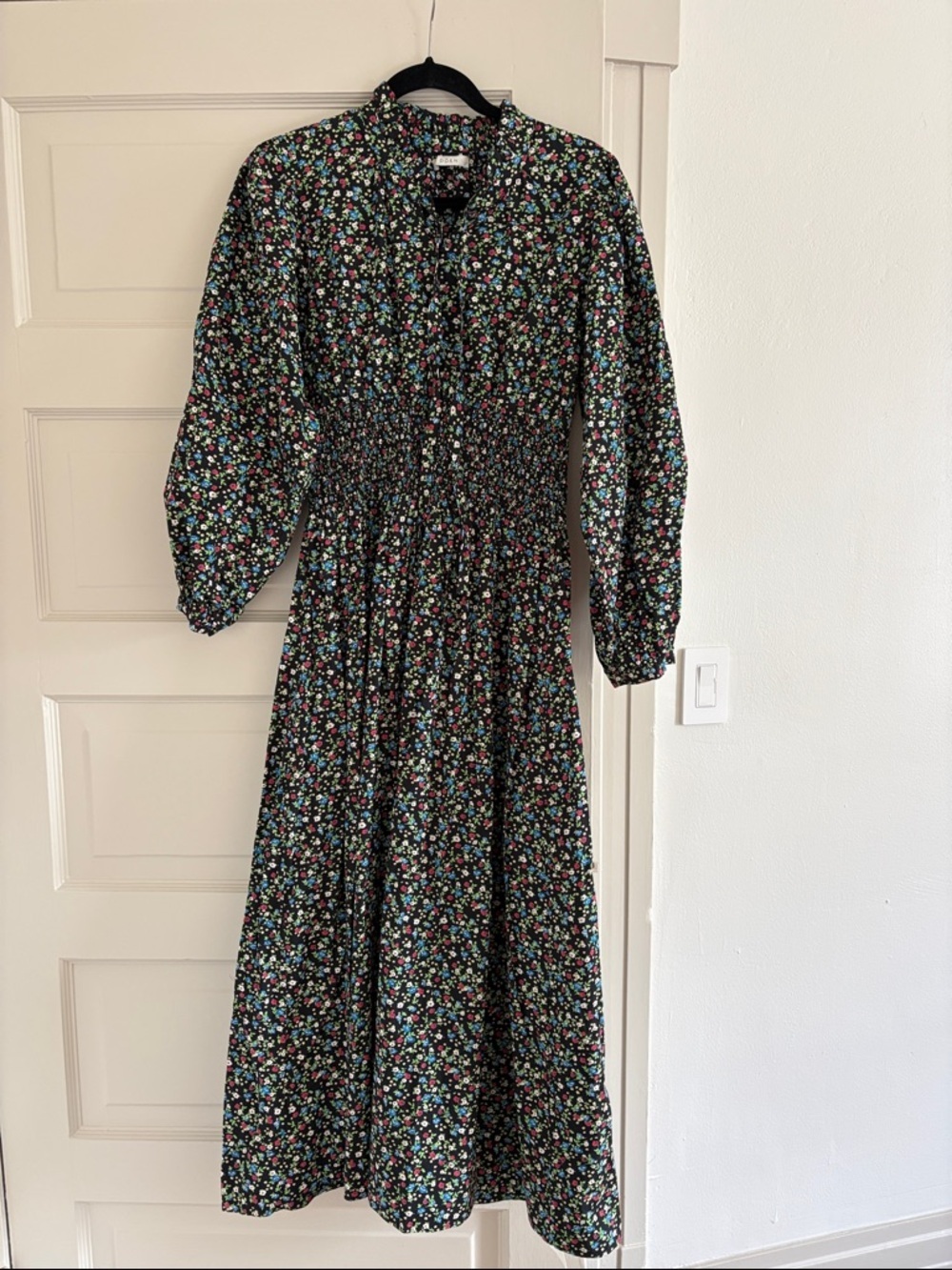 Doen Everly Dress size M, black Montpelier Floral